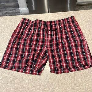 men’s 4 XL pj shorts red and black .